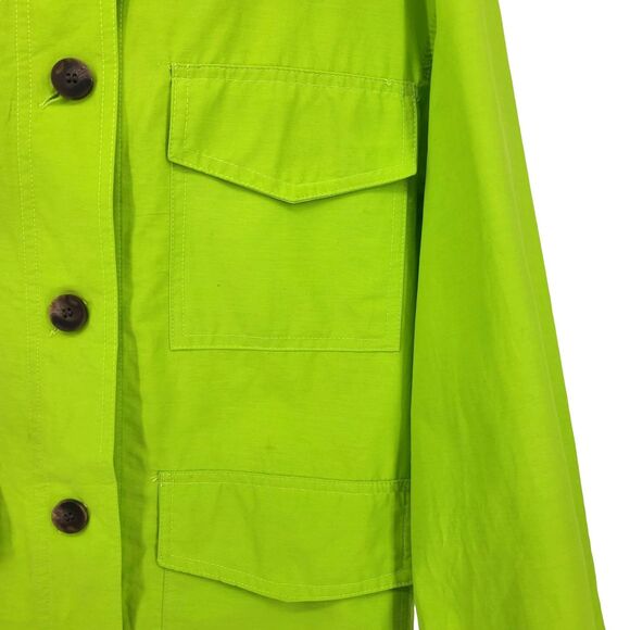 Topshop NWT Neon Green Shacket Size 4 - Picture 4 of 6